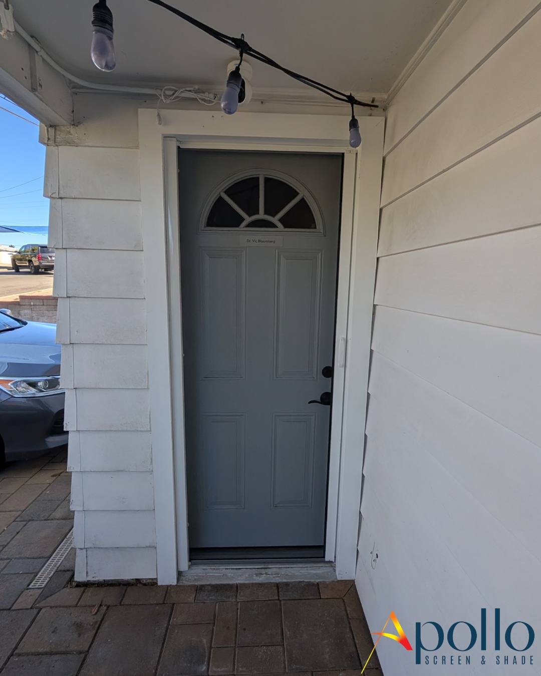 Apollo's Retractable Front Door Screen Full View.